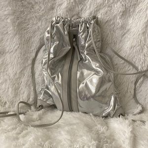 Silver soft backpack